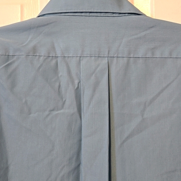 Arrow, Dress Shirt, USA, Fitted, Wrinkle Free, 15.5" 32/33 Med, Blue/Green, - Picture 10 of 10